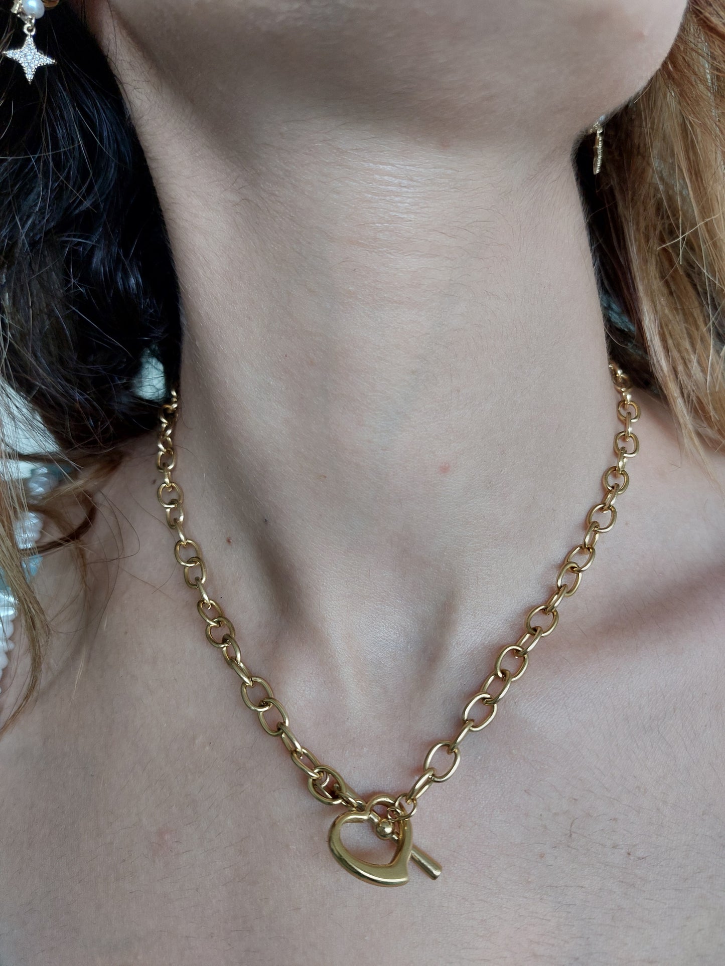 Stainless steel LOVE necklace