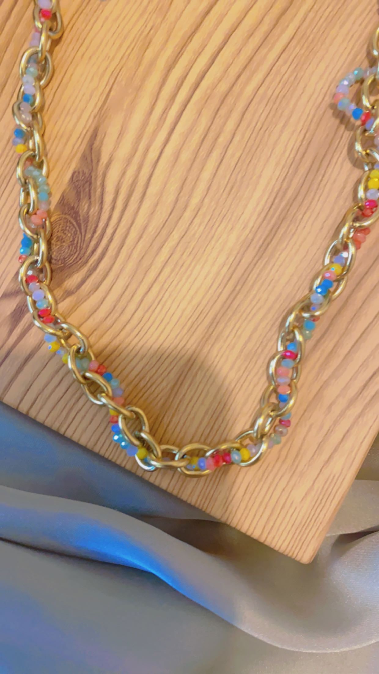 colored stainless steel necklace