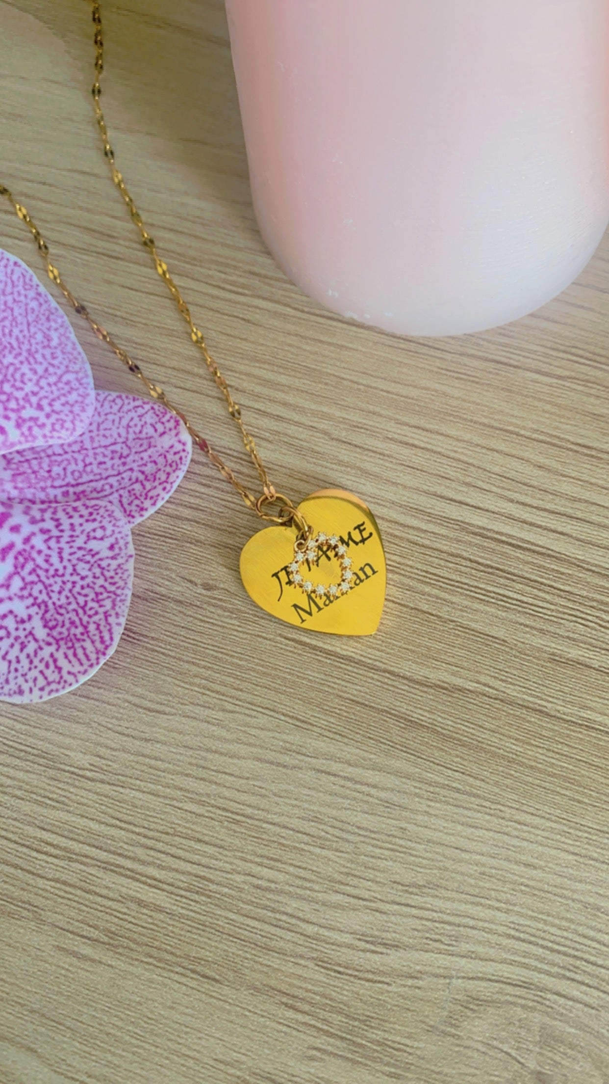 Collier Médaillon à graver - COEUR