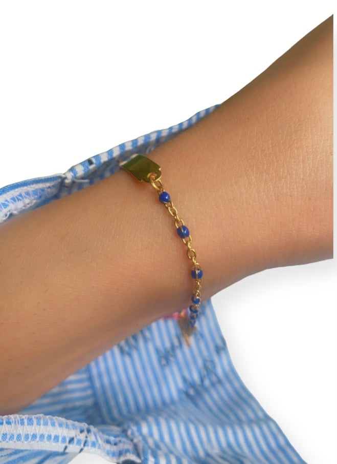 Bracelet Gravure - LINA BLEU