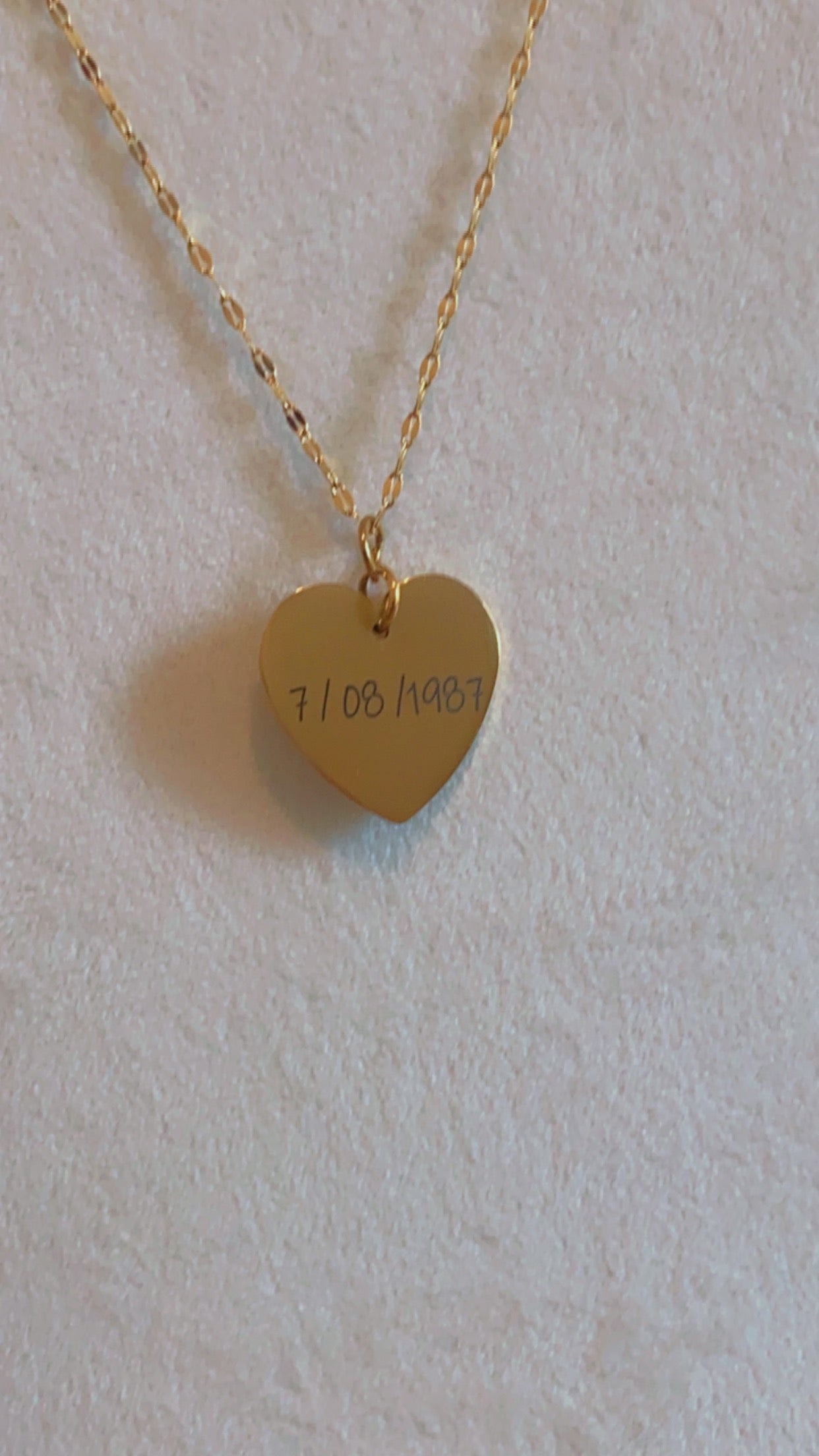 Collier Médaillon à graver - COEUR