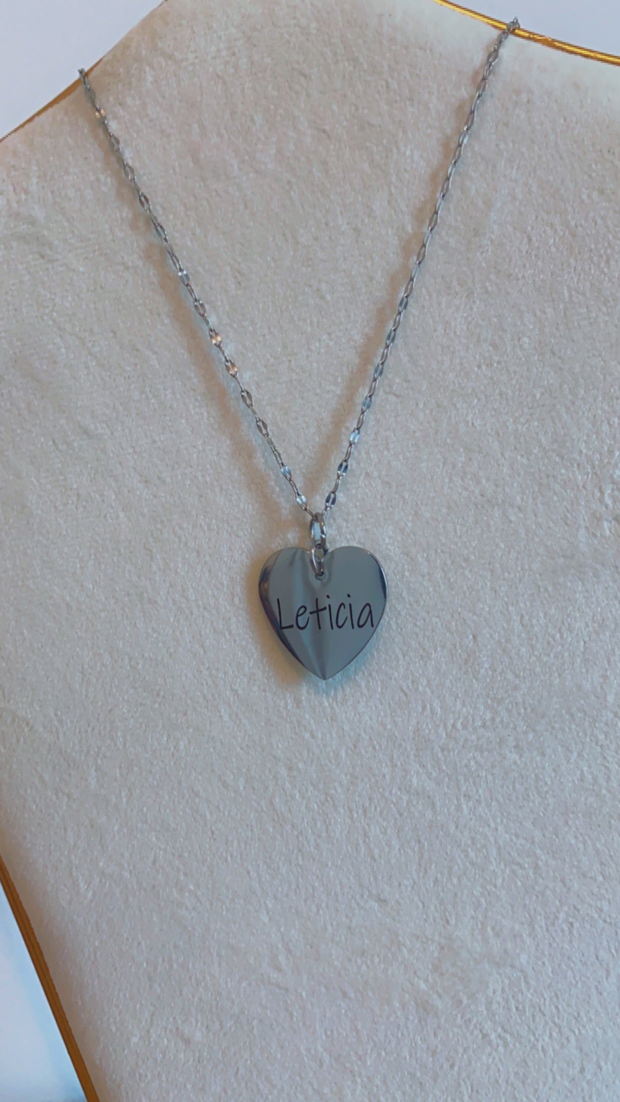 Collier Médaillon à graver - COEUR SILVER