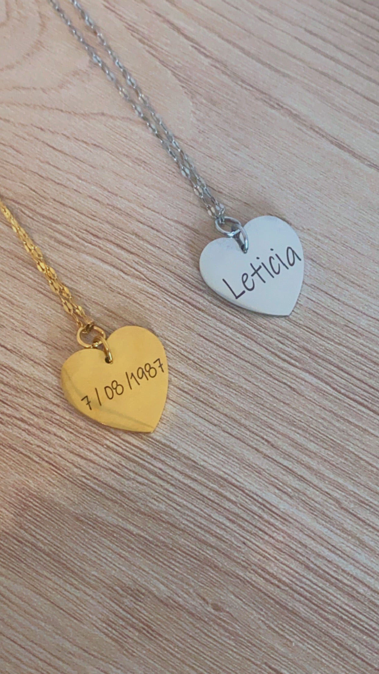 Collier Médaillon à graver - COEUR