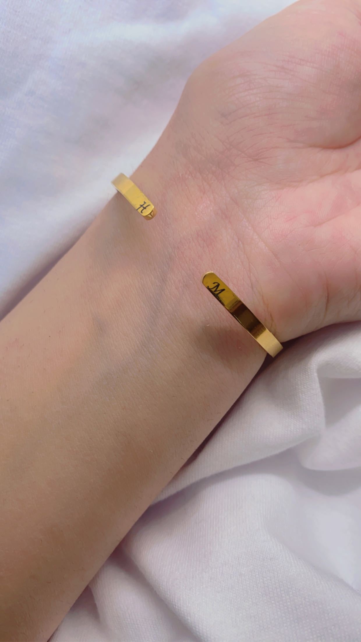 Bracelet JONC INITIAL  -VICTORIA GOLD