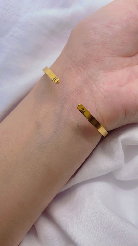 Bracelet JONC INITIAL  -VICTORIA GOLD