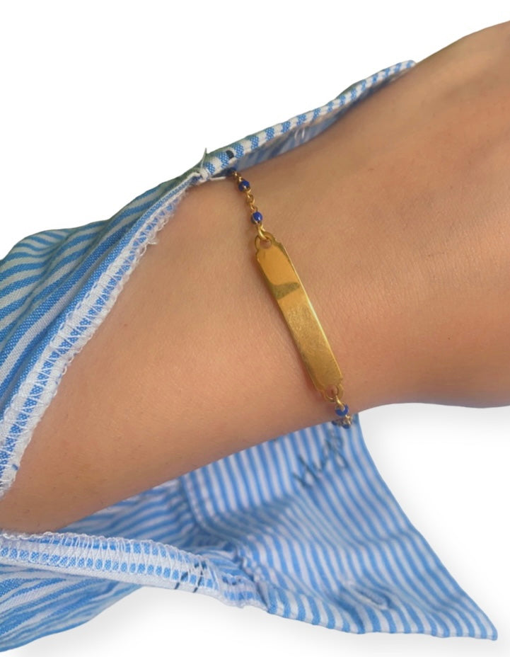Bracelet Gravure - LINA BLEU