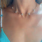 stainless steel flower necklace