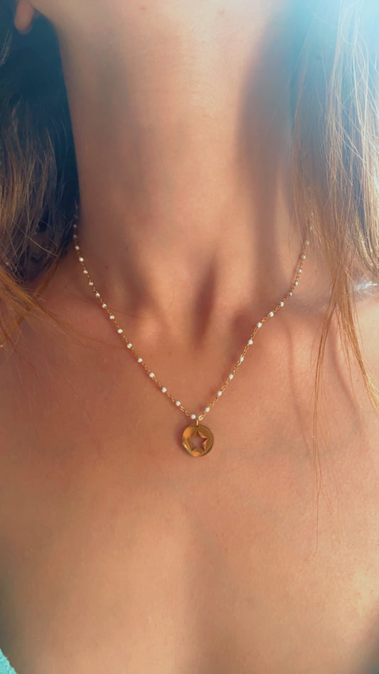 Collier - Nargisse blanc