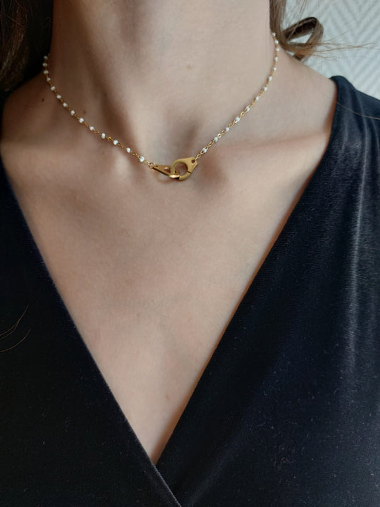 Collier - Shahinez blanc
