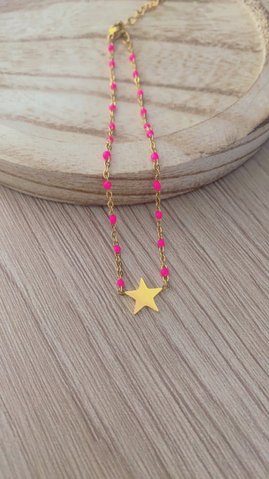 Chaine de cheville - BORA BORA ROSE