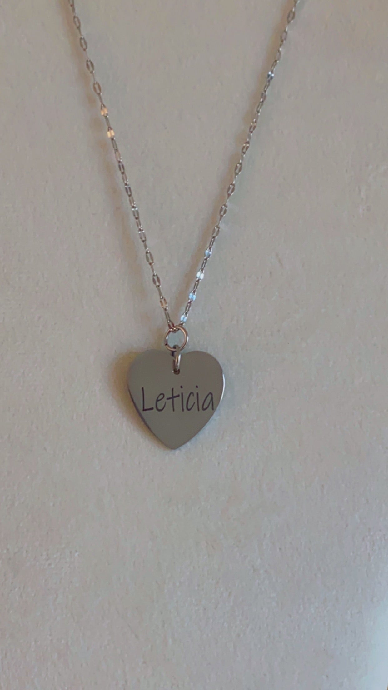 Collier Médaillon à graver - COEUR SILVER