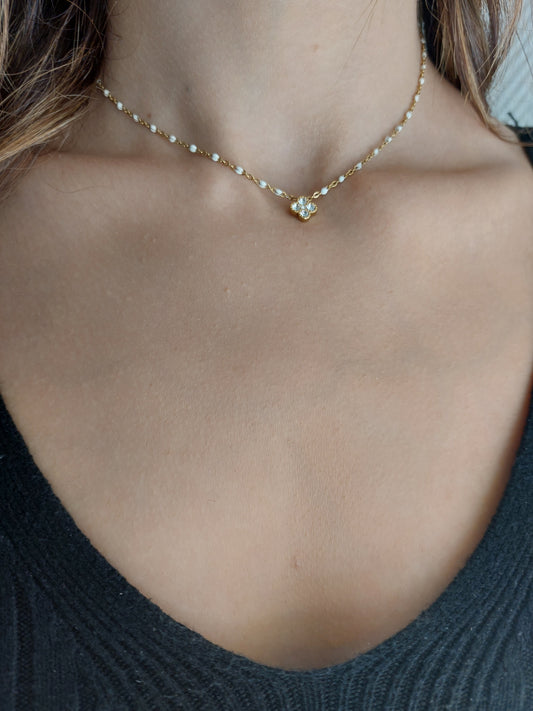 Collier - Jane blanc