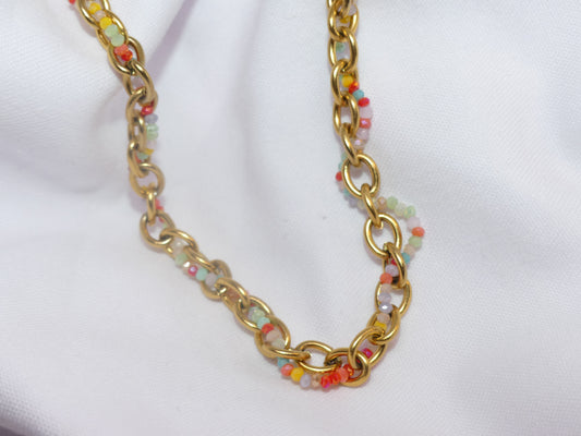 colored stainless steel necklace