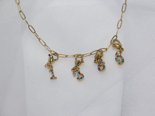 Stainless steel number necklace