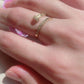 Clou ring in gold-tone stainless steel